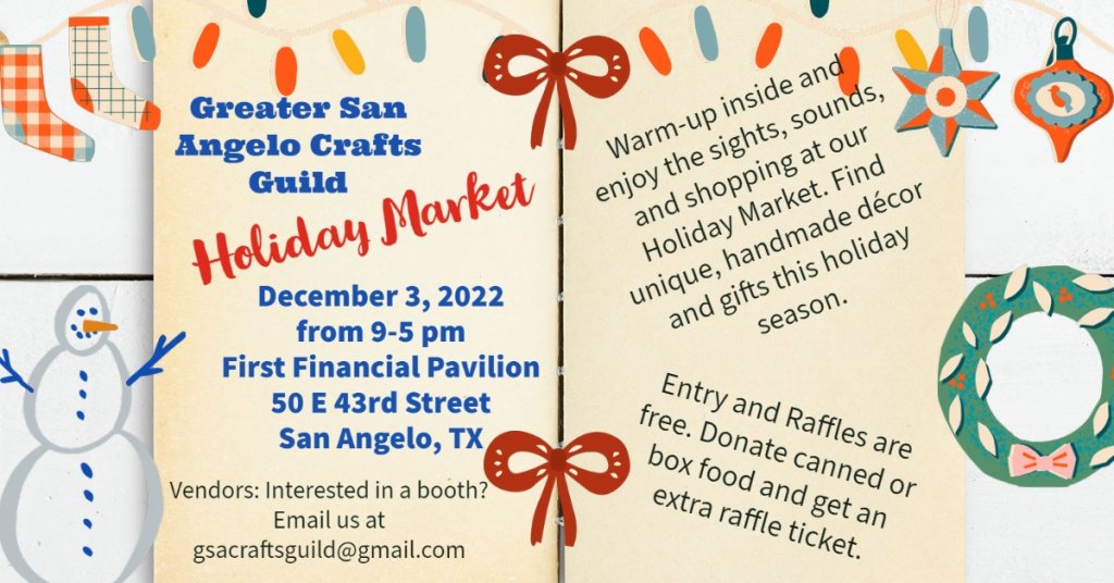 Christmas Market San Angelo Tx 2024 Livy Sherye